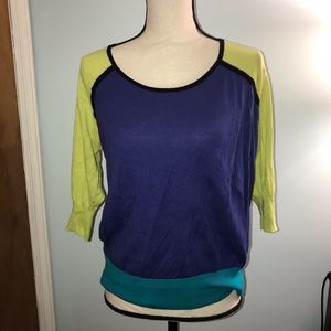 Women’s petite XL multicolored open back sweater